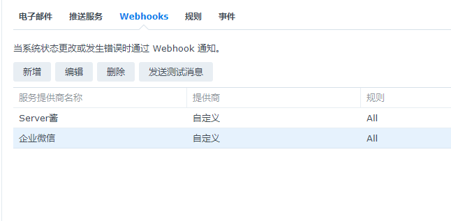 群晖使用Webhook实现微信实时推送通知